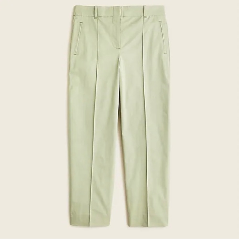 JCREW SIZE 14T FADED PISTACHIO TALL WILLA STRAIGHT LEG CHINO PANT - Picture 4 of 7